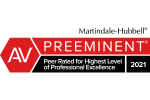 Martindale-Hubbell / AV Preeminent / Peer Rated for Highest Level of Professional Excellence 2021 - 